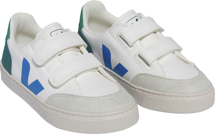 Veja Small V-12 Extra-white_multico-brittany