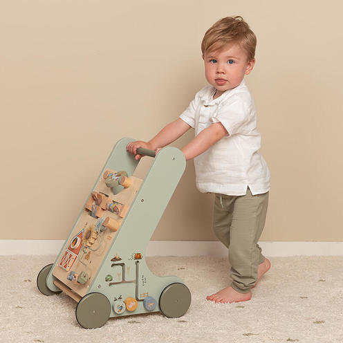 Chariot de marche avec activités en bois FSC - Little Farm - LITTLE DUTCH