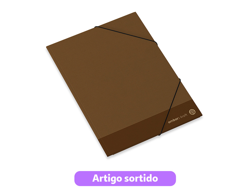 CAPA COM ELÁSTICOS AMBAR KRAFT A3 CORES SORTIDAS