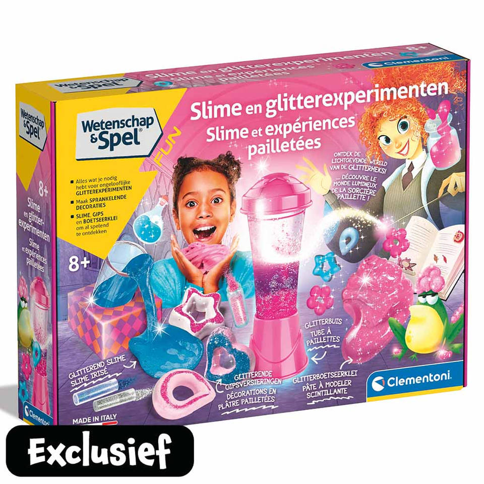 Clementoni Wetenschap & Spel slijm en glitter experimenten