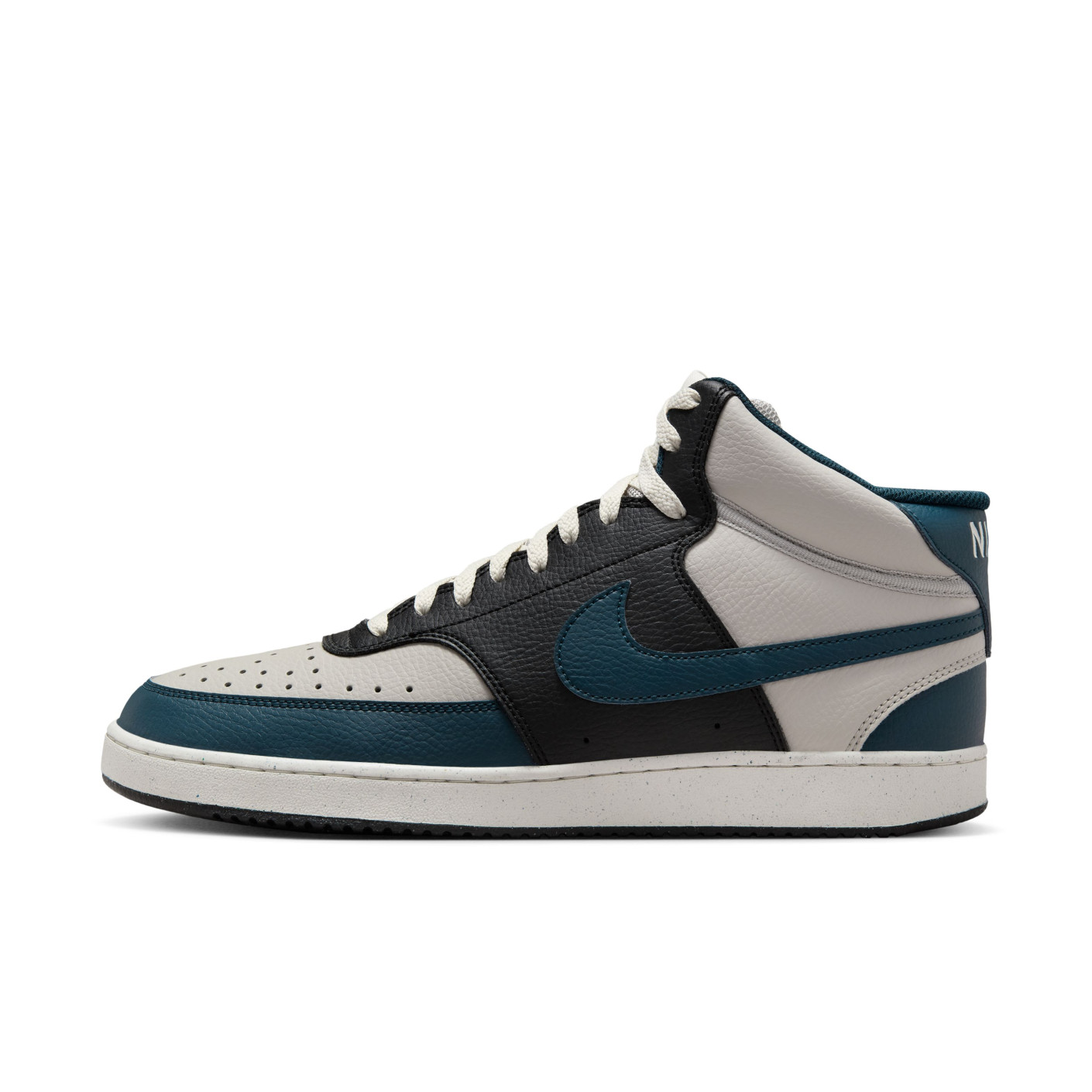 Nike Court Vision Mid Next Nature Sneakers Beige Zwart Groen