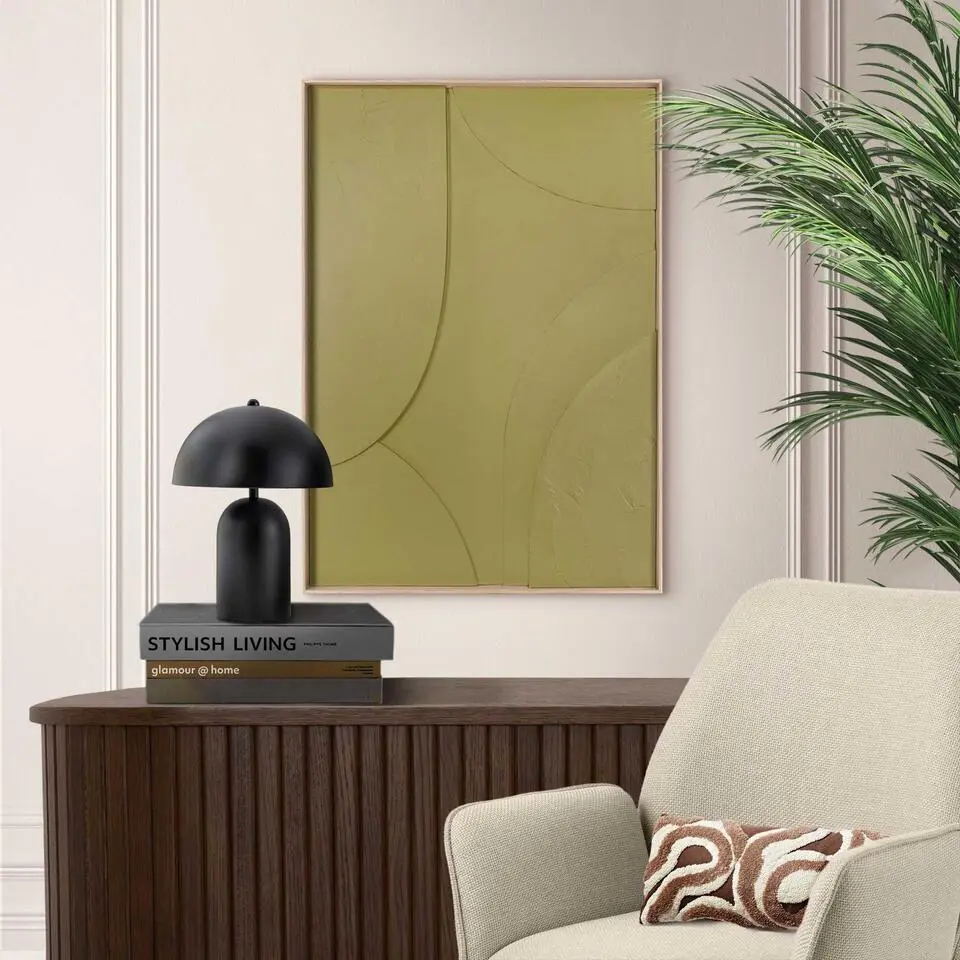 Schilderij 3D Art Terrace vintage green - 70x50cm - Groen