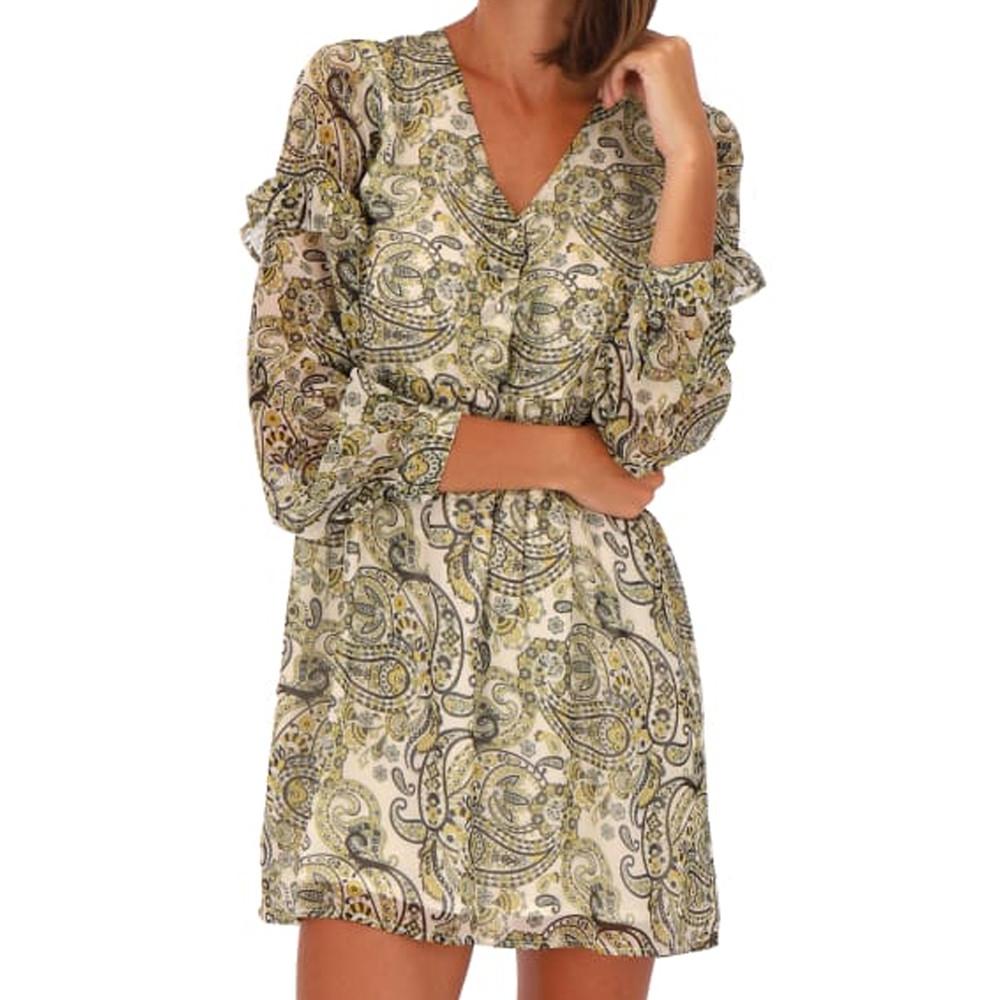 Les Tropéziennes Robe Jaune Paisley Femme Les Tropéziennes Liche