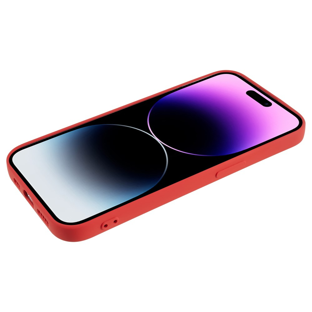 iPhone 15 Pro Gummi Case Hülle mit Kameraschutz - Rot (Matt)