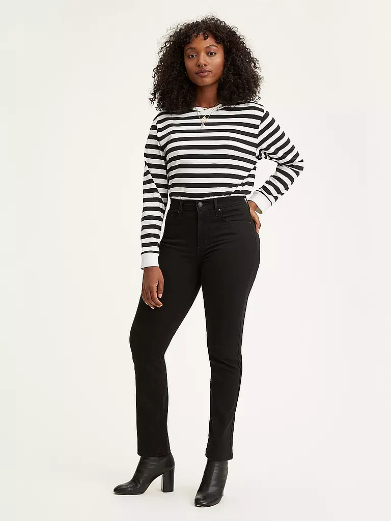 LEVI'S® Jeans Straight Fit 724 Highwaist schwarz
