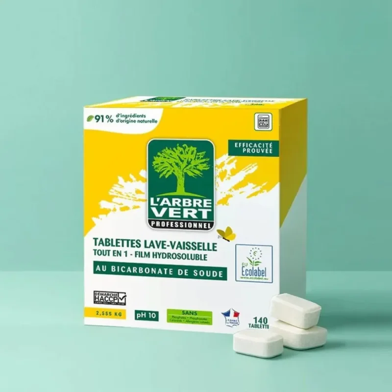 L'ARBRE VERT - Tablettes lave-vaisselle écologiques - x140 doses