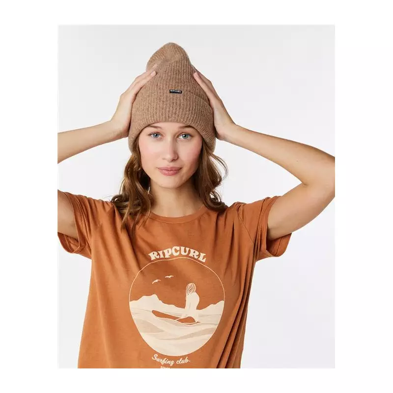 Teeshirt femme RIPCURL Re-Entry Crew Neck Tee Light Brown