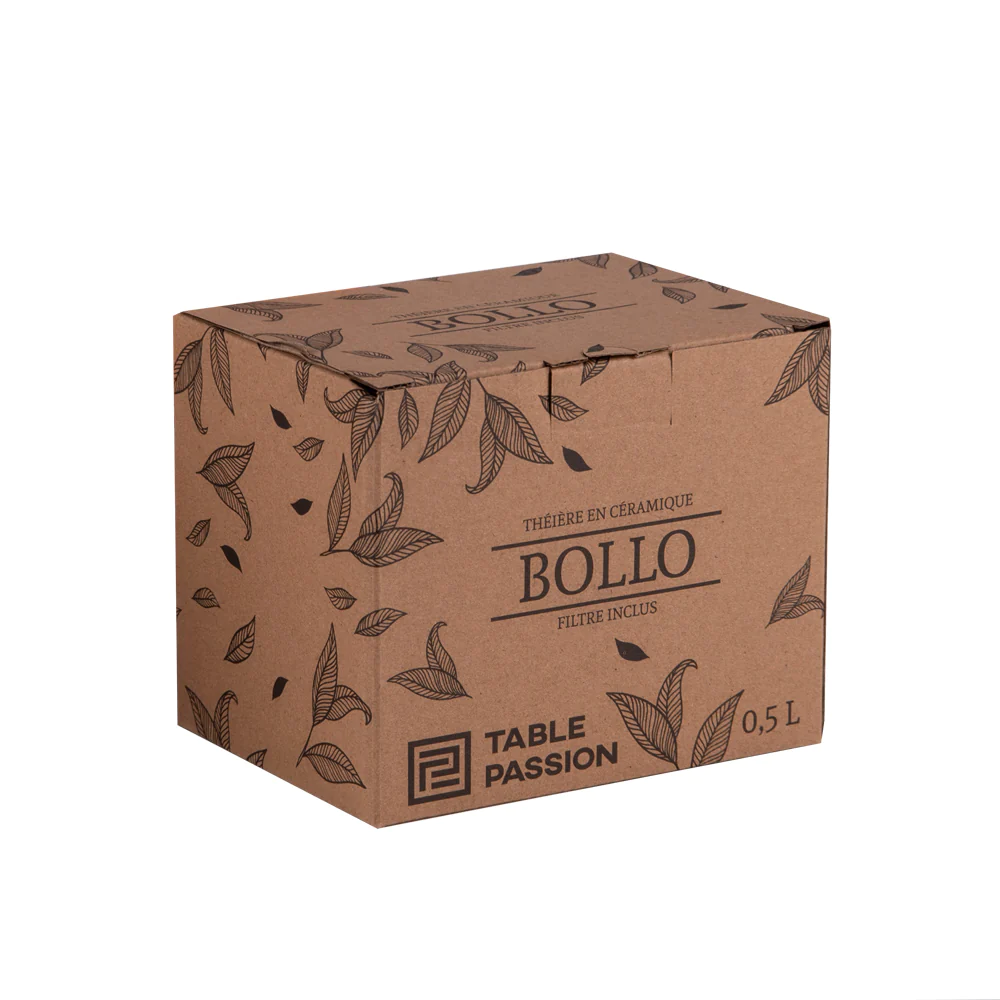 Théière avec filtre Bollo 0.5L grise en grès Table passion
