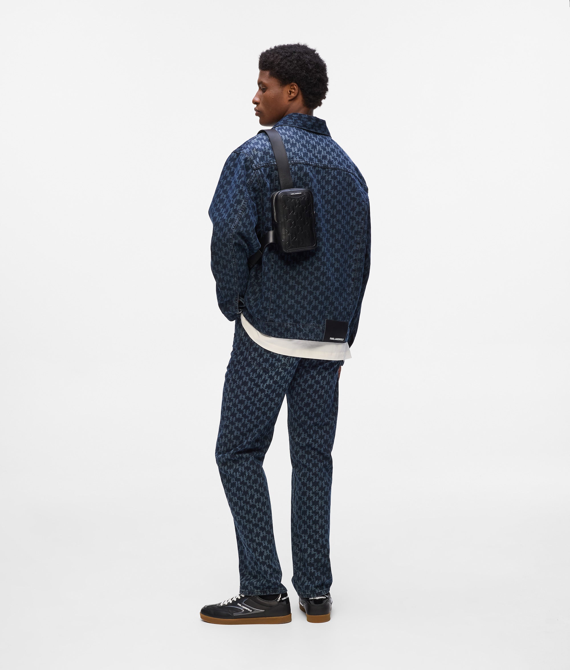 K/Loom kleine slingbag van leer