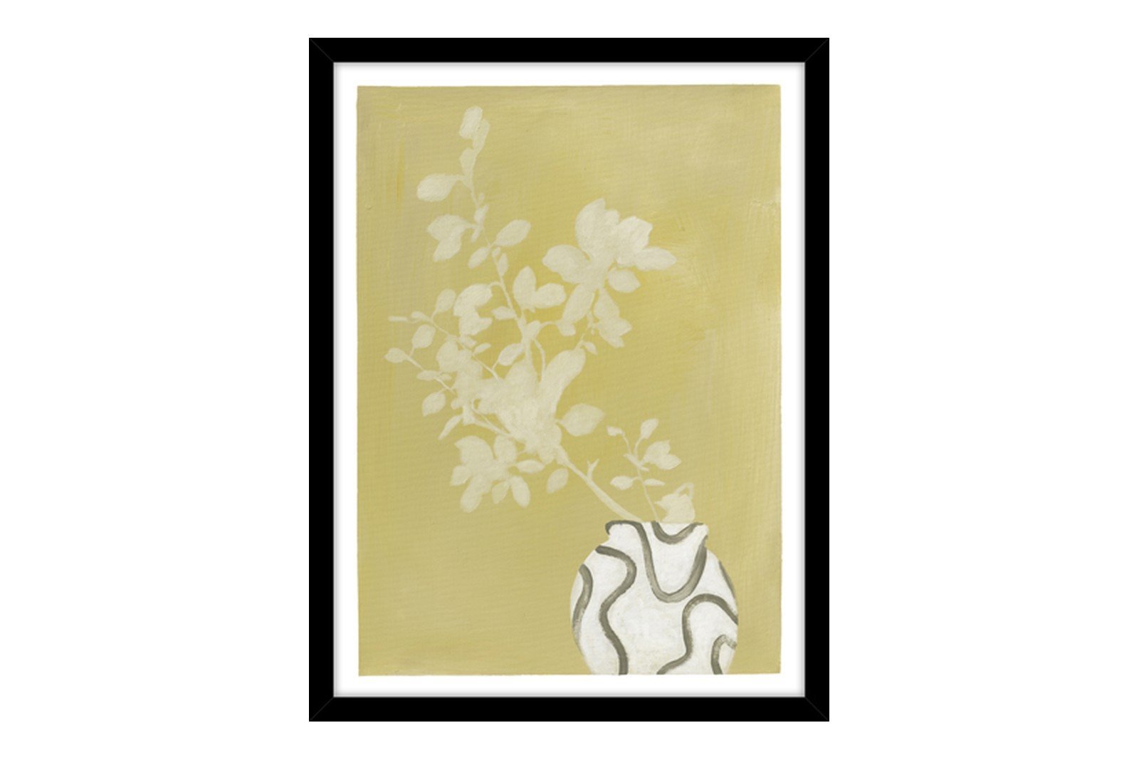 Vanilla Yellow 30x40 cm Black Frame