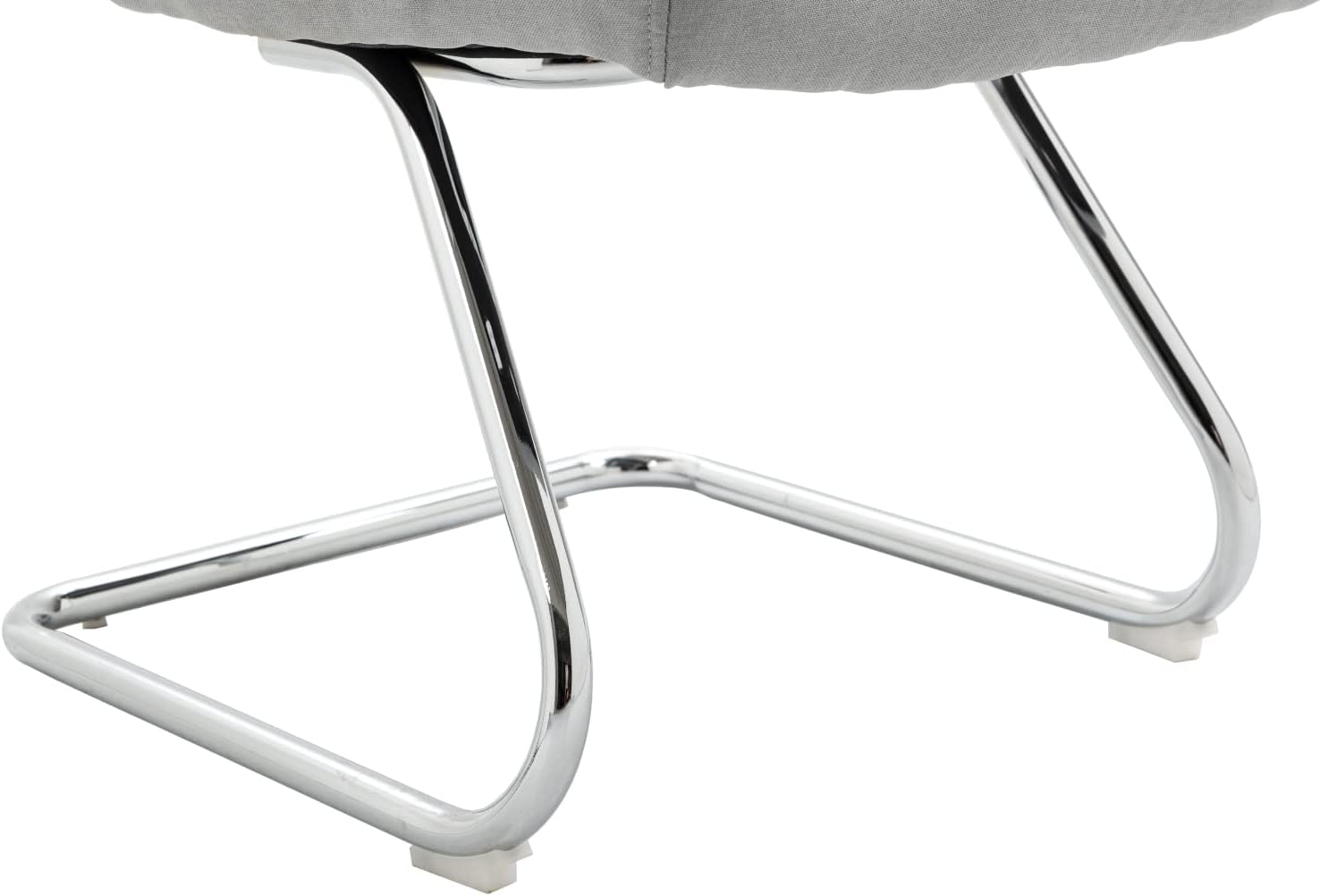 SVITA Office Comfort 2X Besucherstuhl Freischwinger-Stuhl mit Armlehne Konferenzstuhl ohne Rollen Armlehnstuhl Office-Stuhl Stoff Dunkelgrau
