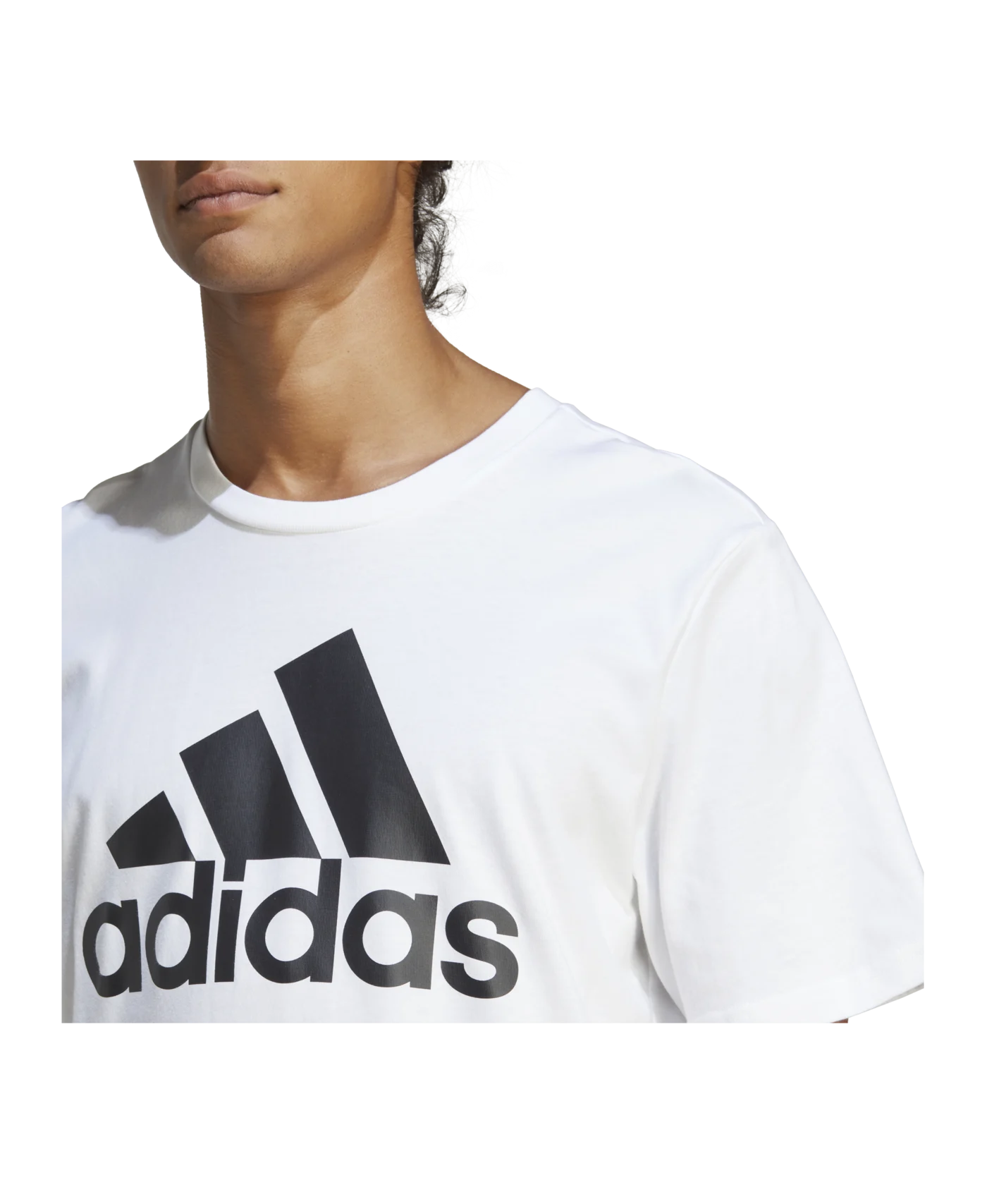 adidas Essentials Single Jersey Big Logo Tee White