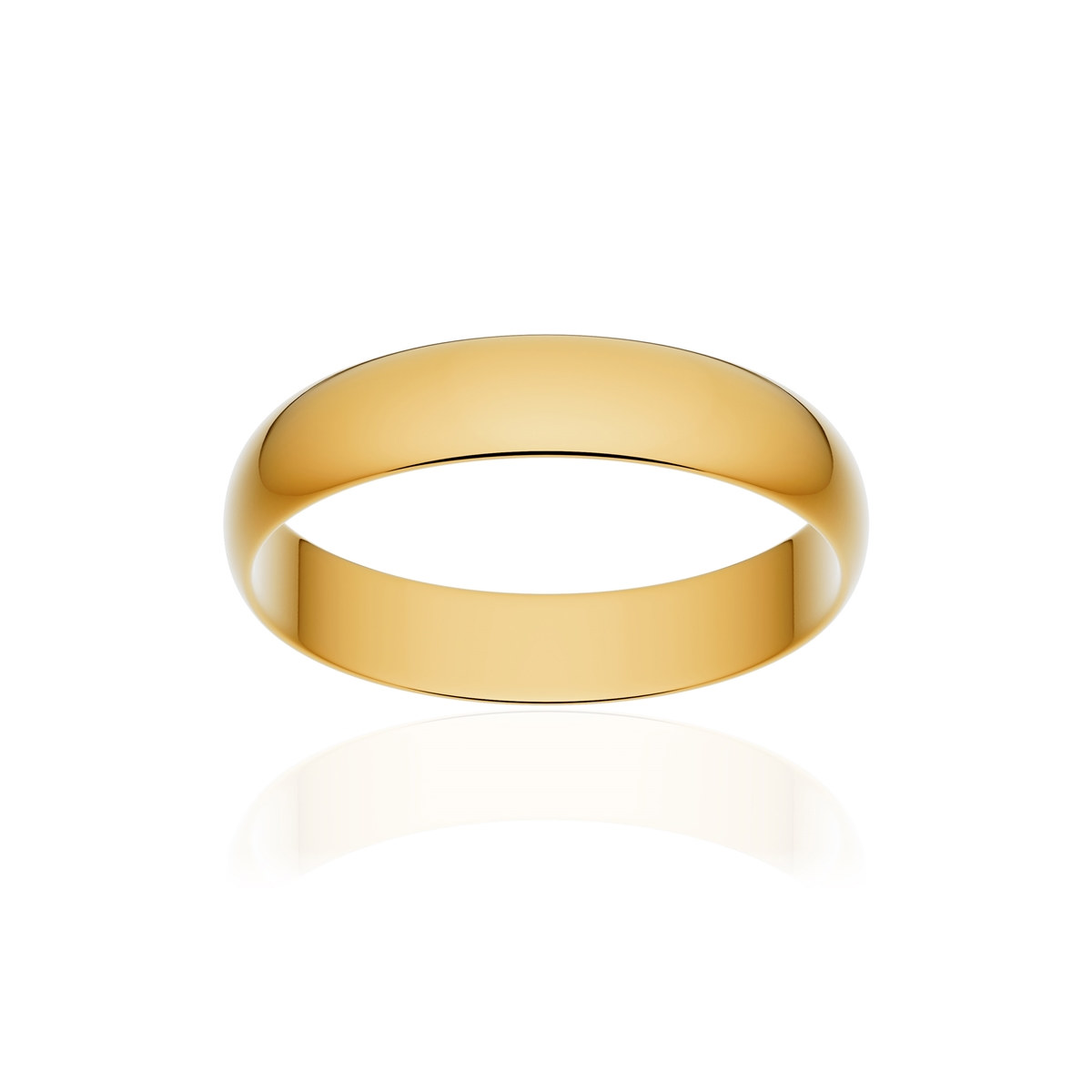 Alliance or 375 jaune poli ruban 4mm
