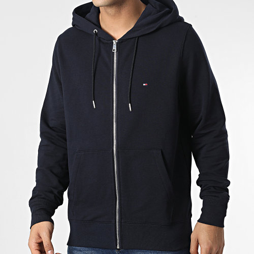 Sweat Zippé Capuche 1985 Zip Through 9577 Bleu Marine