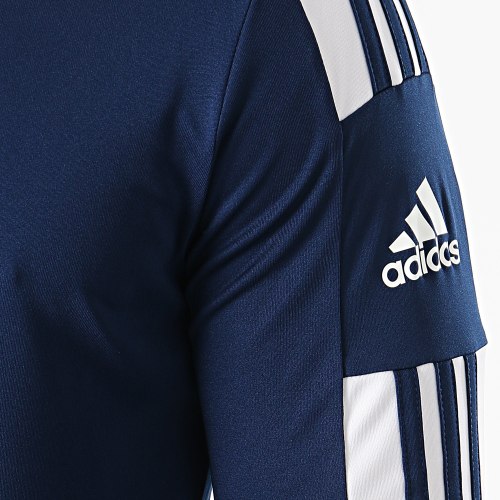Tee Shirt Manches Longues A Bandes Squad 21 GN5790 Bleu Marine