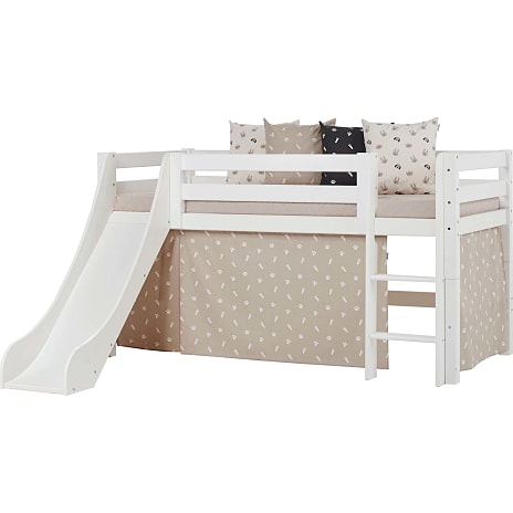 Hoppekids ECO Luxury halvhøj seng med rutsjebane 90x200 cm
