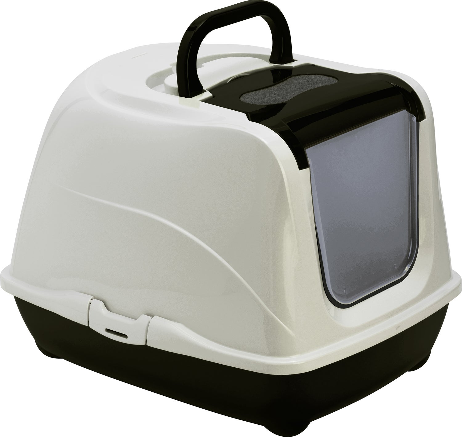 Moderna kattenbak Flip Cat Jumbo zwart / wit 43,9 x 57,6 x 41 cm