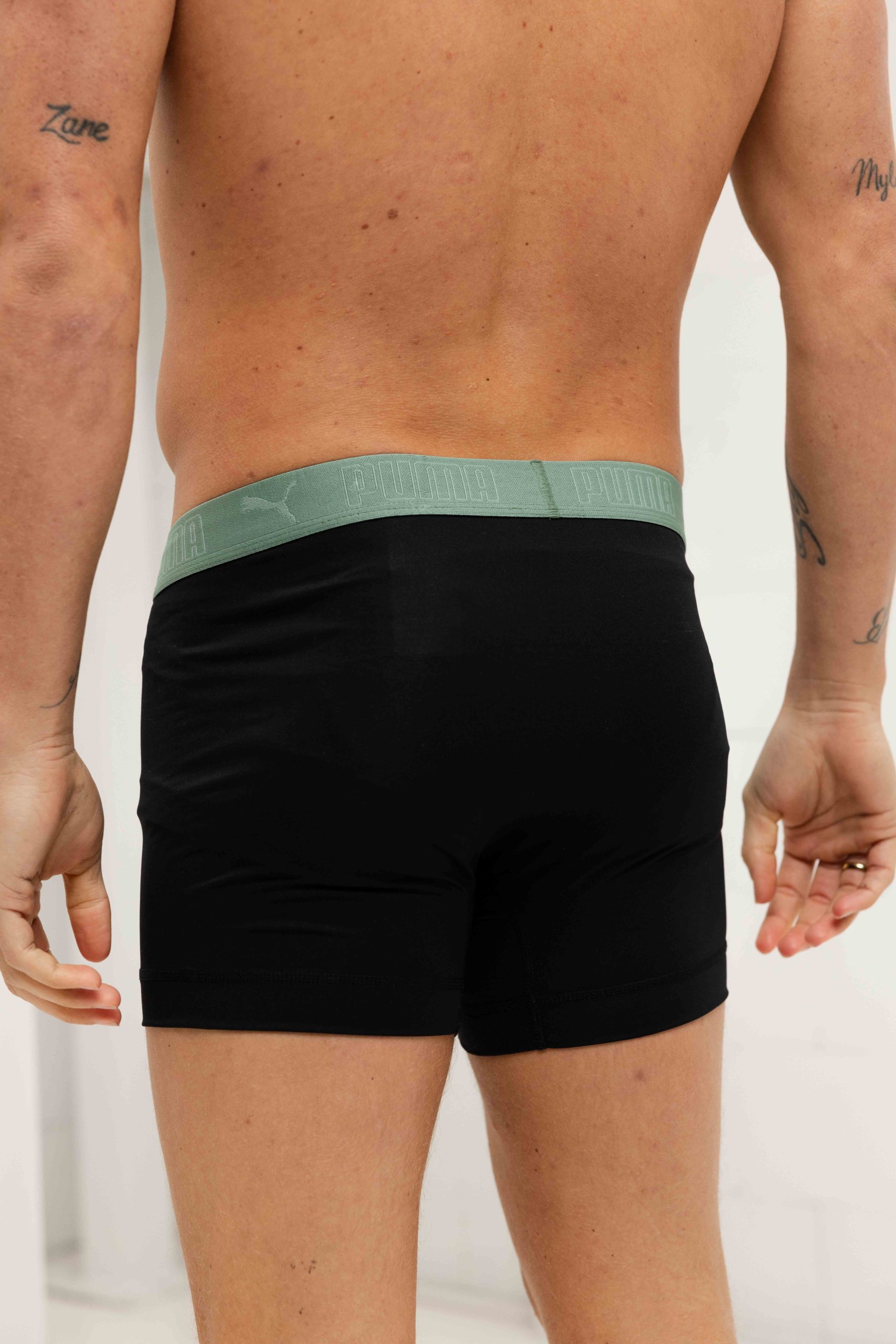 Puma Sport Microfiber Boxershorts Heren 2-Pack Groen/Zwart