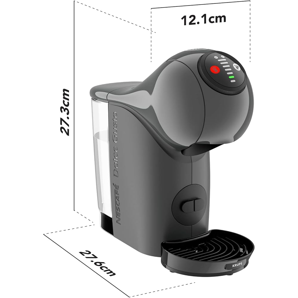 Nescafé Dolce Gusto Krups Machine à café dosettes multi-boissons, 0,8 L, Taille des boissons ajustable, Machine à espresso, Cafetière compacte, Arrêt automatique, Genio S KP243B10 : Cuisine et Maison