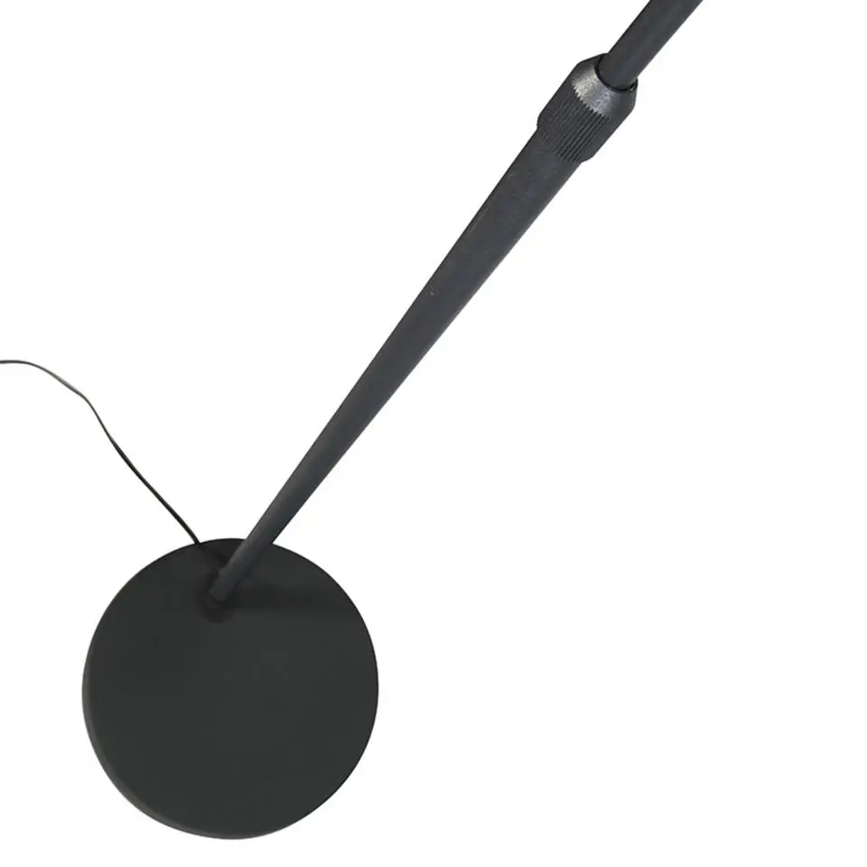 Qazqa booglampen arc zwart e27