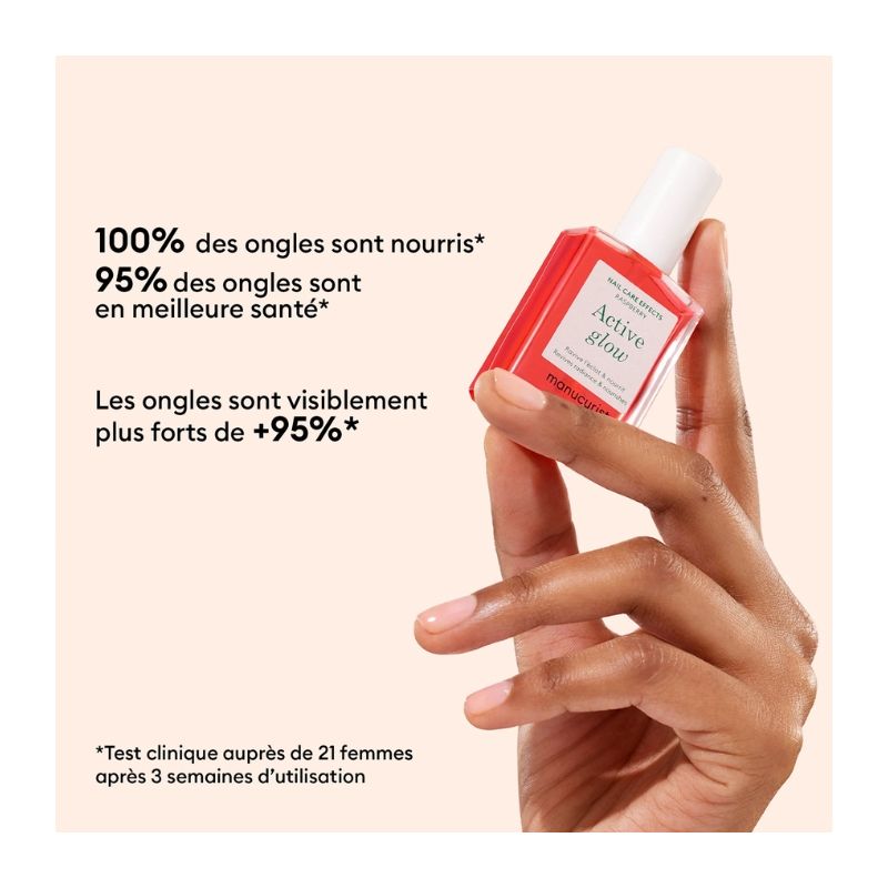 Vernis soin hydratant Active Glow Raspberry Manucurist 15ml