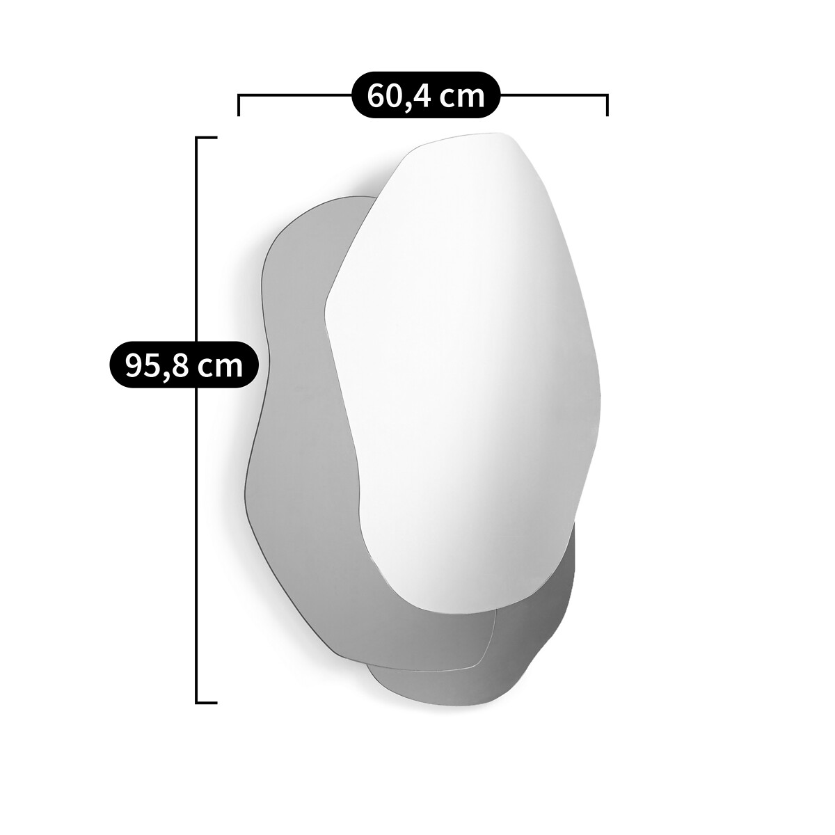 AM.PM<br>Espelho de vidro fragmentado H95,8 cm, Strato