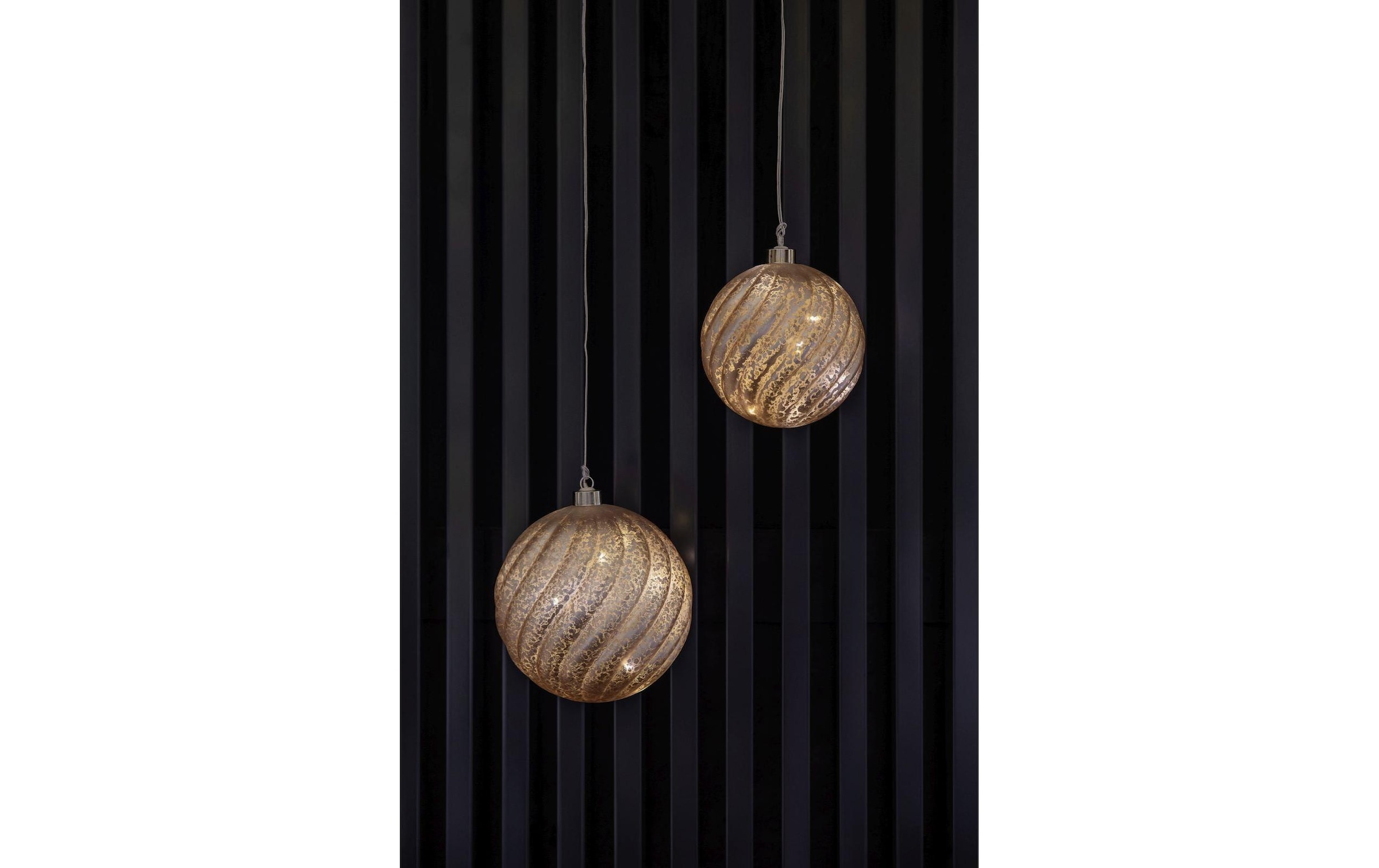 STT LED Dekofigur »Glass ball rose 15 cm Warmweiss« Warmweiss