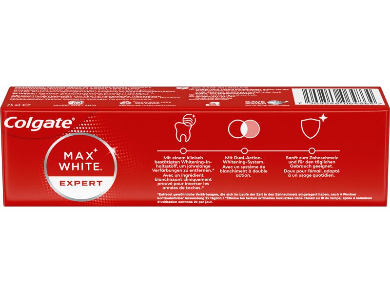 Colgate Zahnpasta Max White Expert Original 75 ml Zahncrème gegen Langzeitverfärbungen