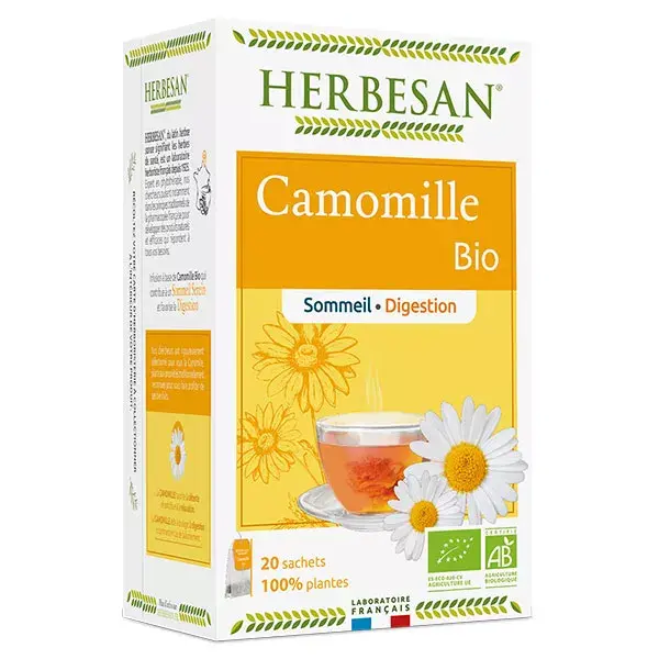 Infusão de Camomila Orgânica Herbesan - 20 sachês