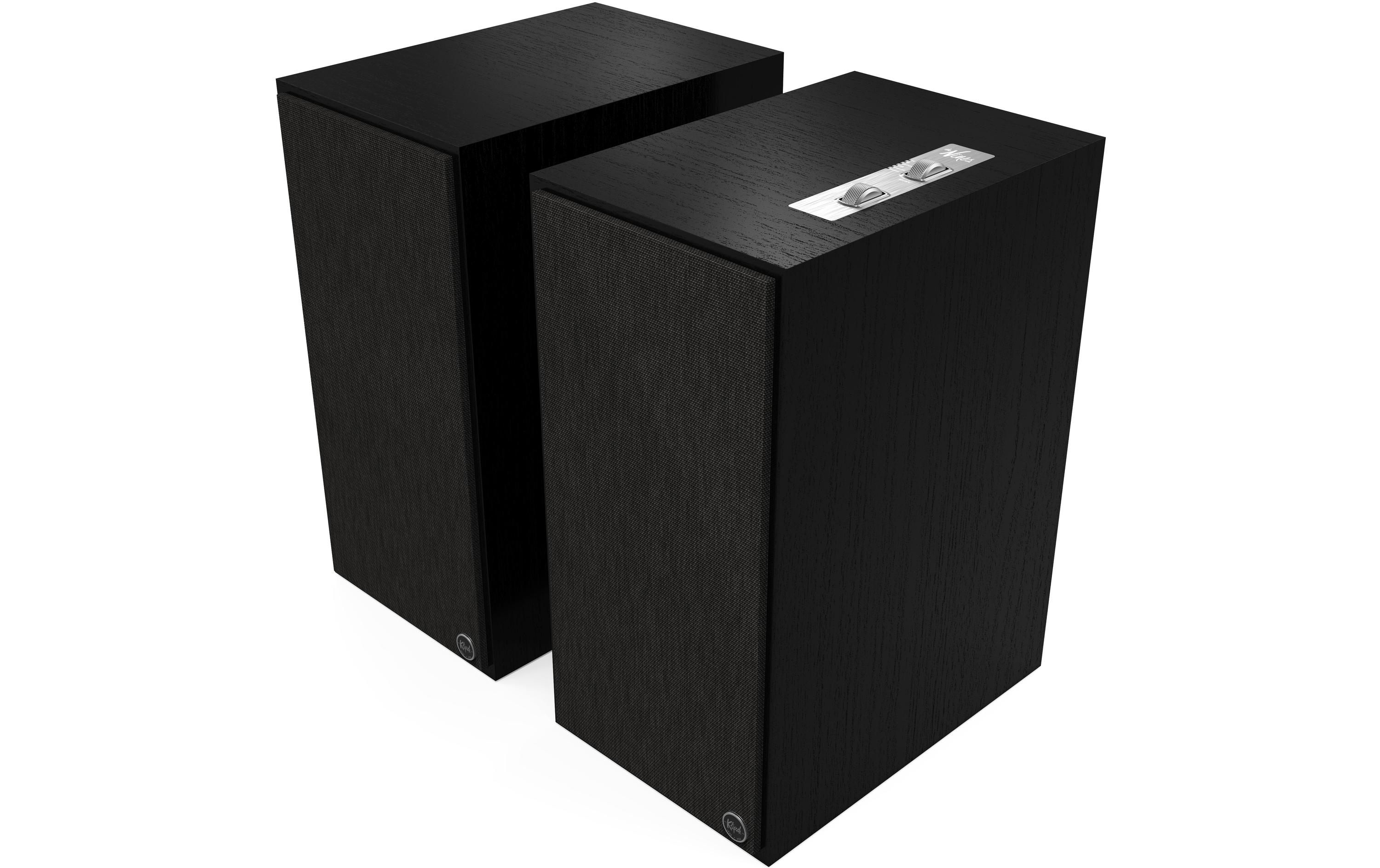 Regallautsprecher Paar The Nines – Schwarz<br>Aktivlautsprecher-Paar mit Bluetooth und digitalen Anschlüssen