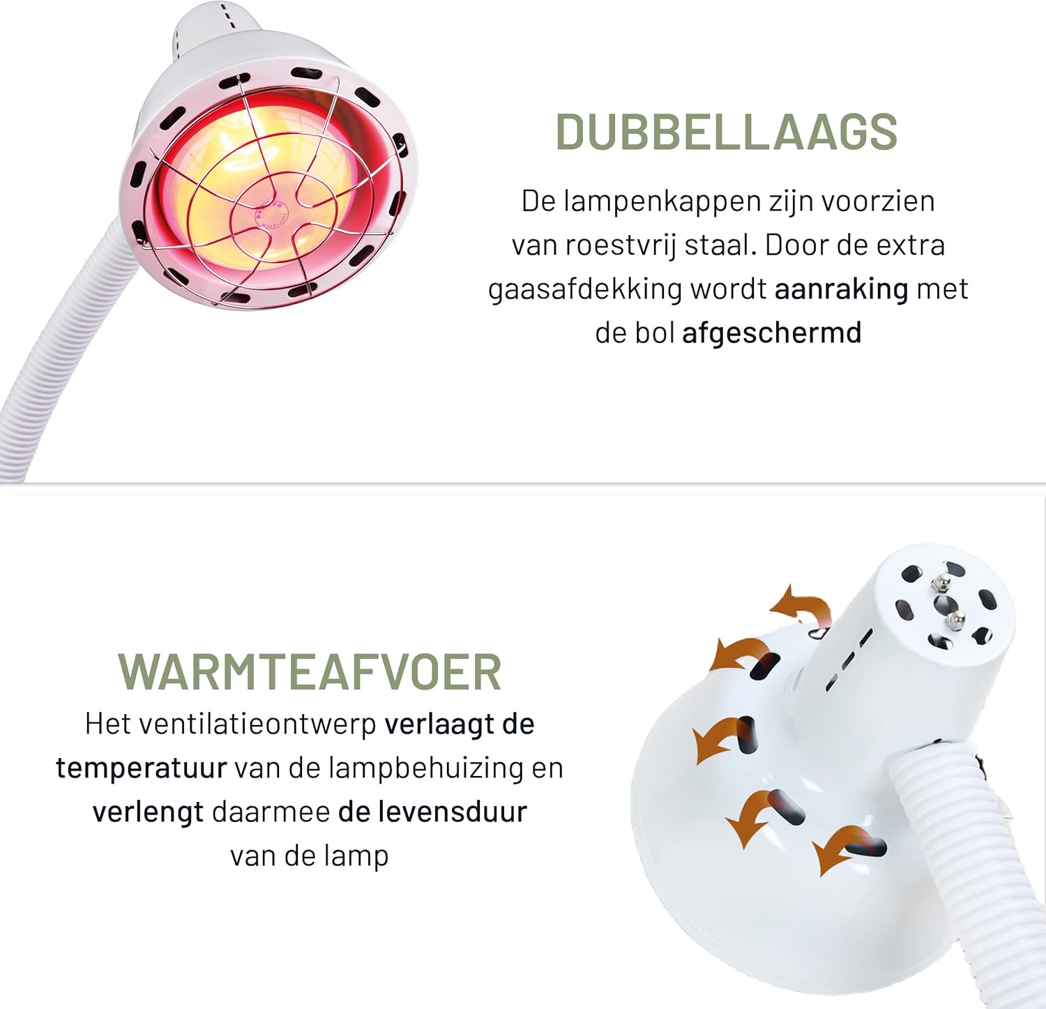Infrarotlampe | Doppel – Rotlichtlampe 2 x 300Watt | Wärmelampe| Infrarotlichtlampe | 360° Verstellbar mit Rädern | Infrarottherapie | Rotlichtstrahler | IR-A | Kurzwellige Strahlung