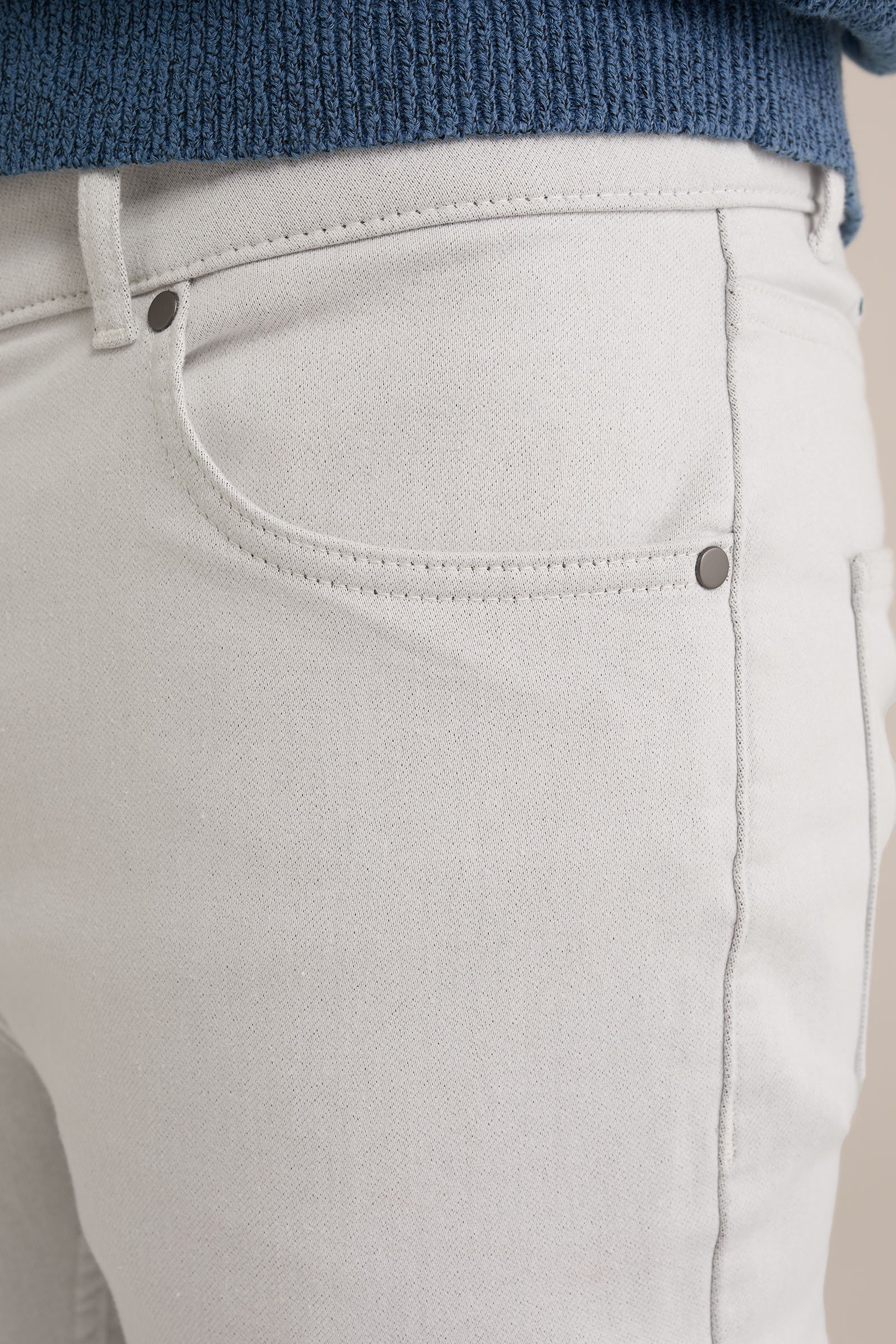 slim fit broek van jog denim Fundamentals Lichtgrijs