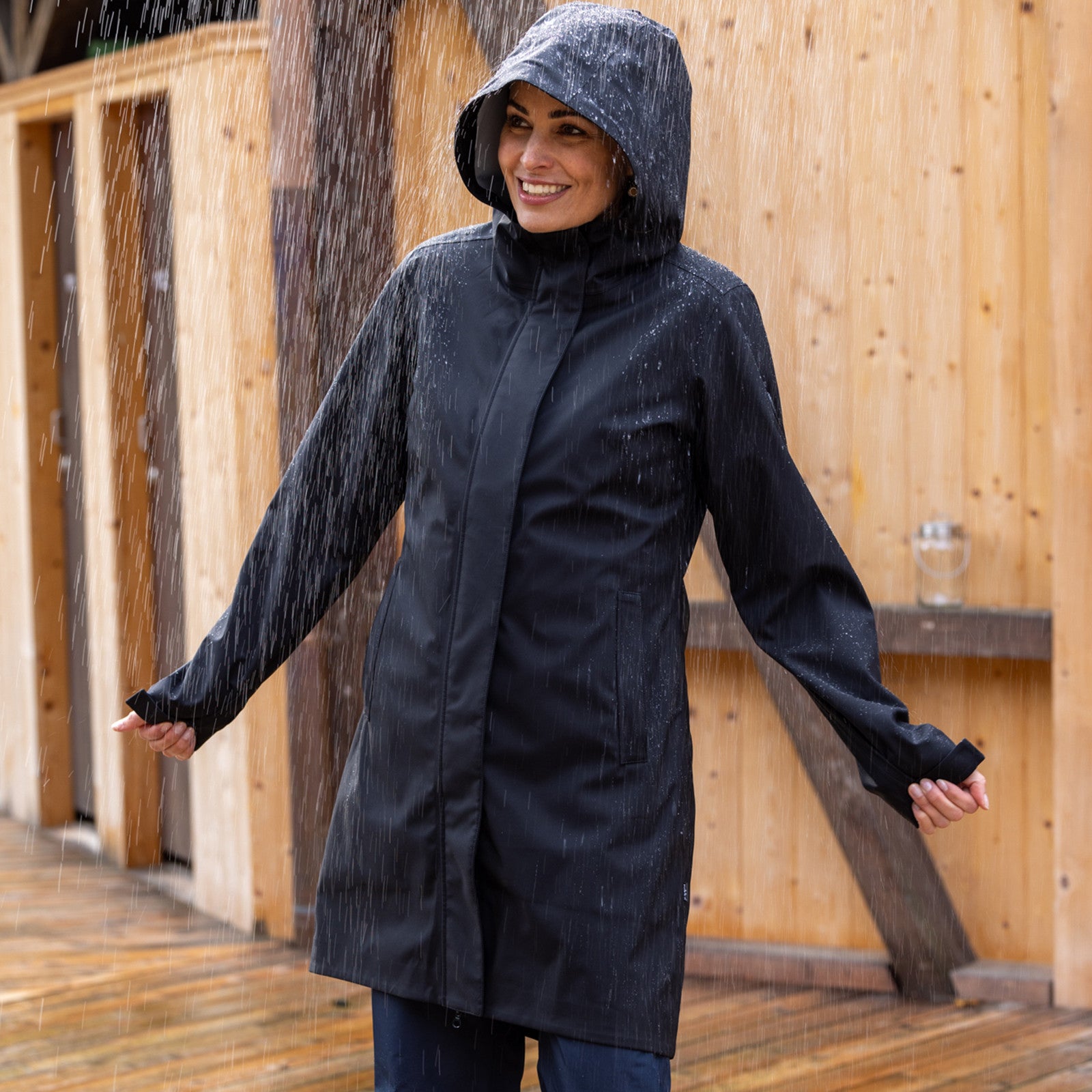 Frauen Regenmantel Giselle black
