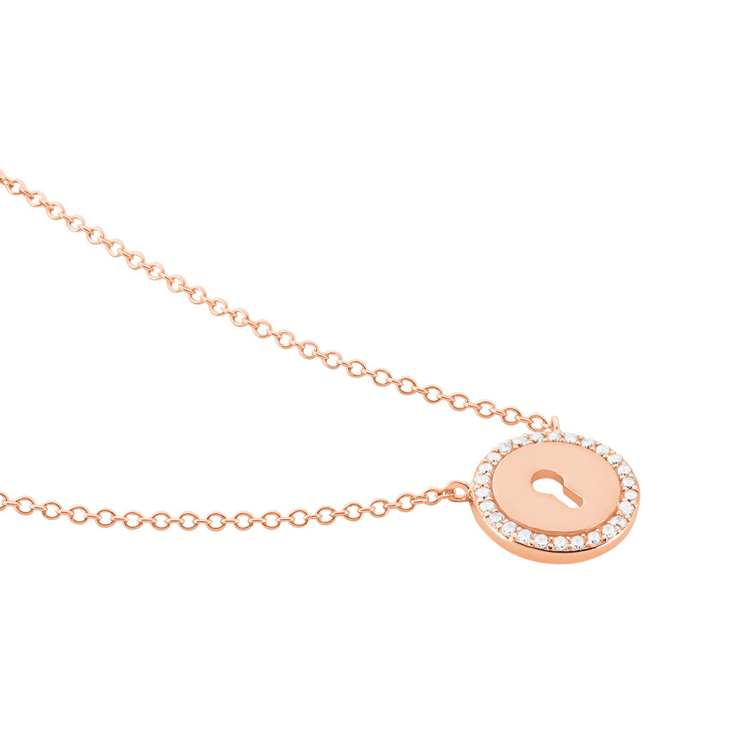 Collier Dinah Argent Rose Oxyde De Zirconium
