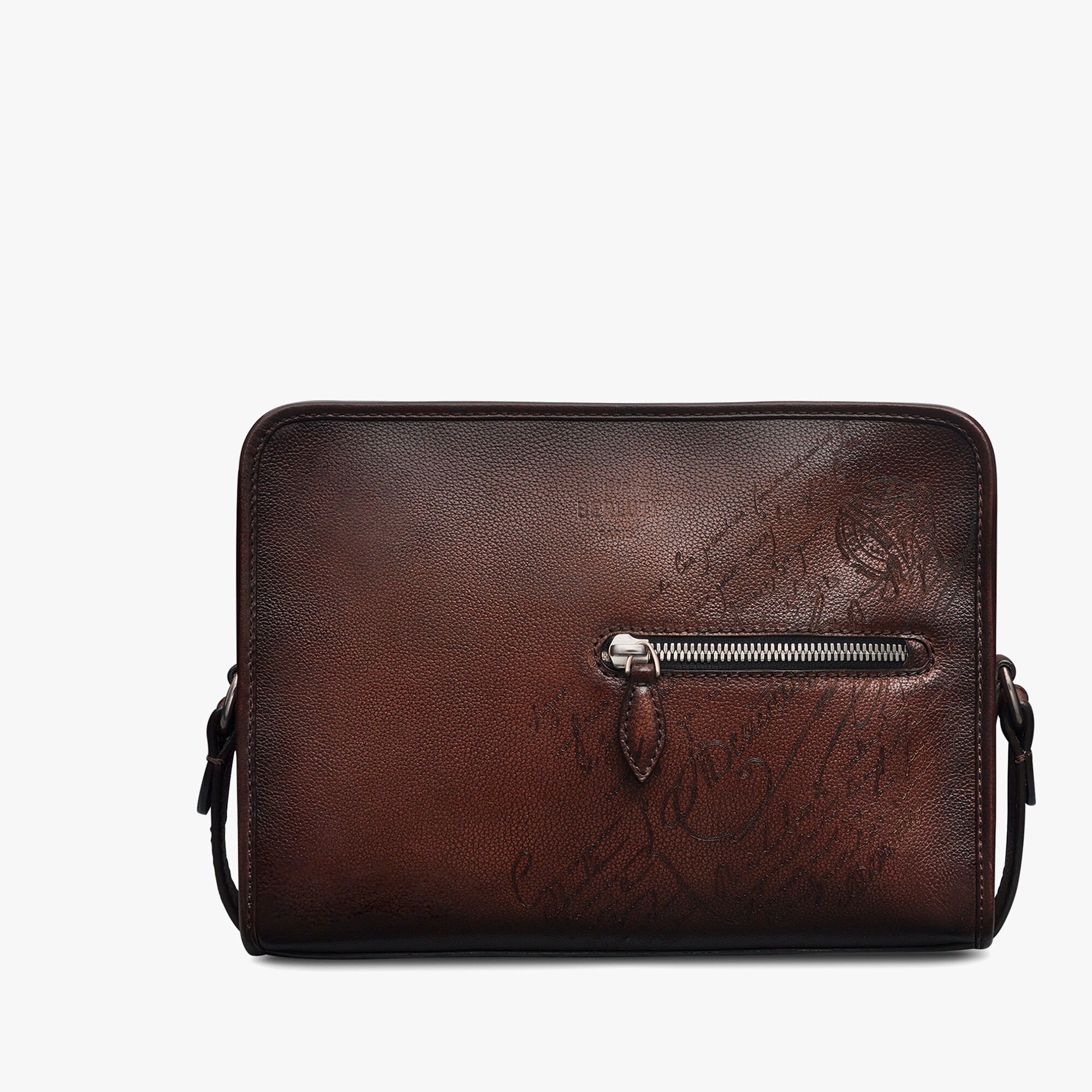 Sac Bandoulière Journalier En Cuir Scritto