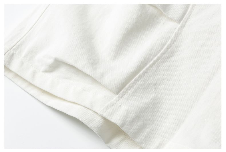 Shineon Studio - Hoge taille effen cargo shorts