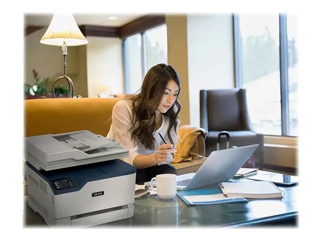 Xerox C235 - Multifunktionsprinter - farve - laser - Legal (216 x 356 mm) (original) - A4/Legal (medie) - op til 22 spm (udskriver) - 250 ark - 33.6 Kbps - USB 2.0, LAN, Wi-Fi(n), USB 2.0 vært - Green World Alliance returneringsprogram