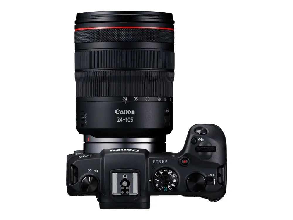 Canon EOS RP - Digitalkamera - spejlløst - 26.2 MP - Full Frame - 4K / 25 fps - 4.3x optisk zoom RF 24-105 mm F4-7.1 IS STM objektiv - Wi-Fi, Bluetooth