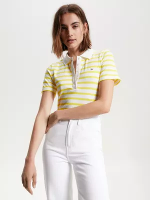 Polo listrada slim fit da coleção 1985