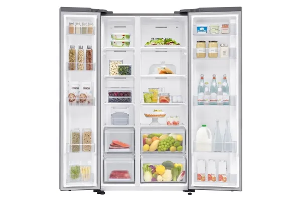 Samsung Series 2 RS62DG5003S9 - Køleskab/fryser - side-by-side - Wi-Fi - bredde: 91.2 cm - dybde: 71.6 cm - højde: 178 cm - 655 liter - Klasse E - raffineret inox
