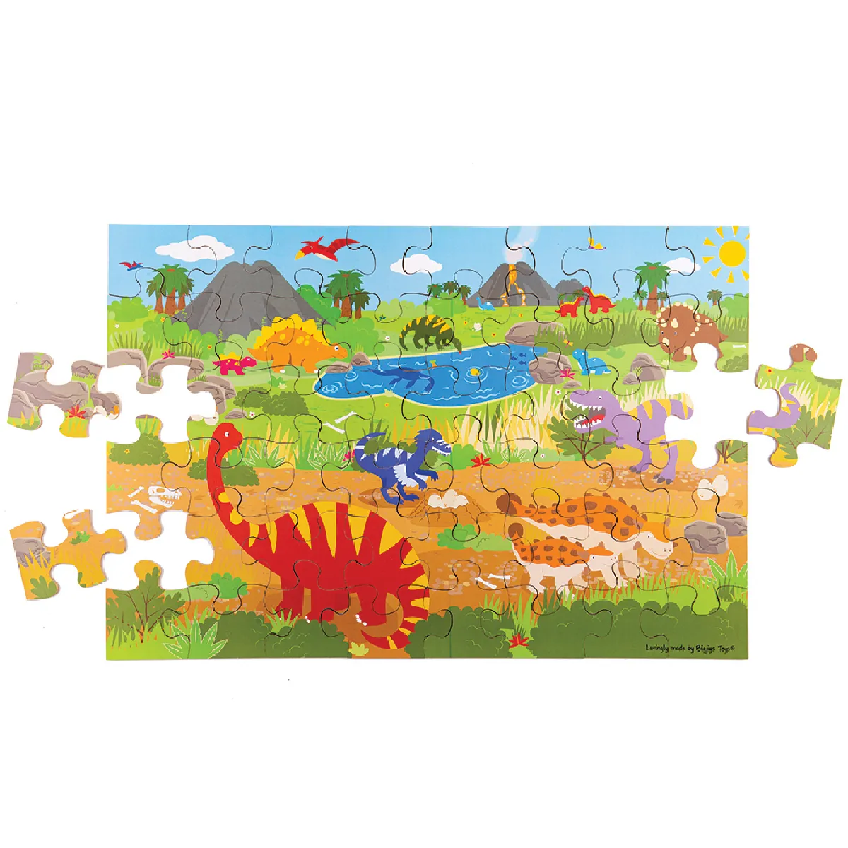 BIGJIGS TOYS Puzzle de Sol - Aube du Dinosaure