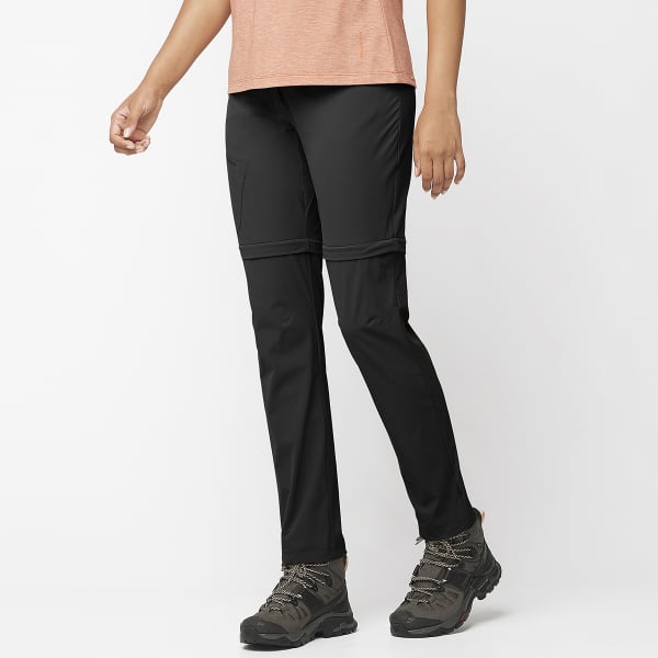 Pantalon randonnée SALOMON WAYFARER ZIP OFF PANTS W DEEP BLACK