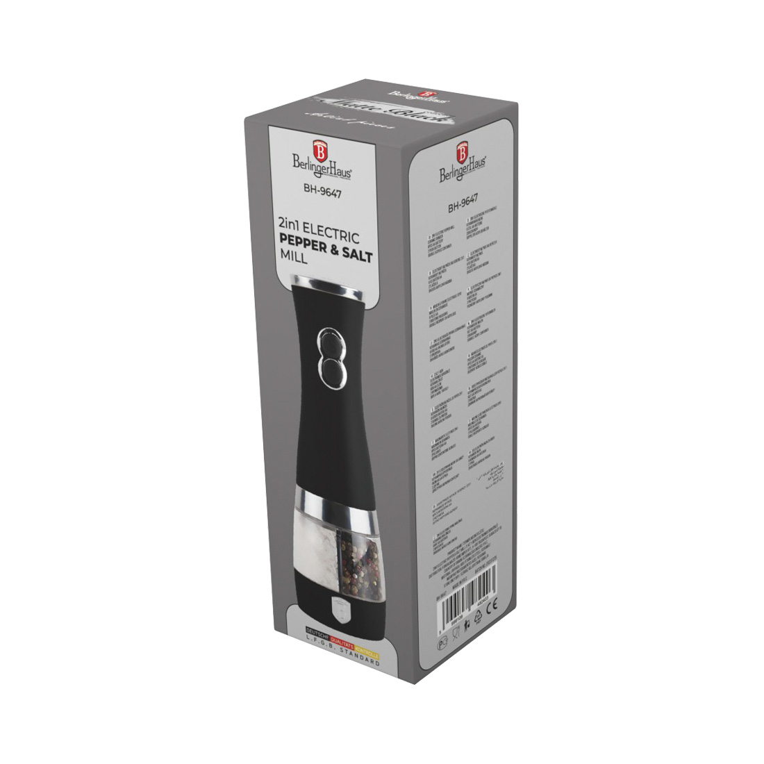 Berlinger Haus Salz- und Pfefferstreuer 2 in 1 Matte Black Collection
