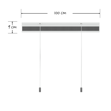 KARWEI dubbel plisségordijn lichtdoorlatend antraciet (kleurnr. 6003) 100x220 cm (bxh)