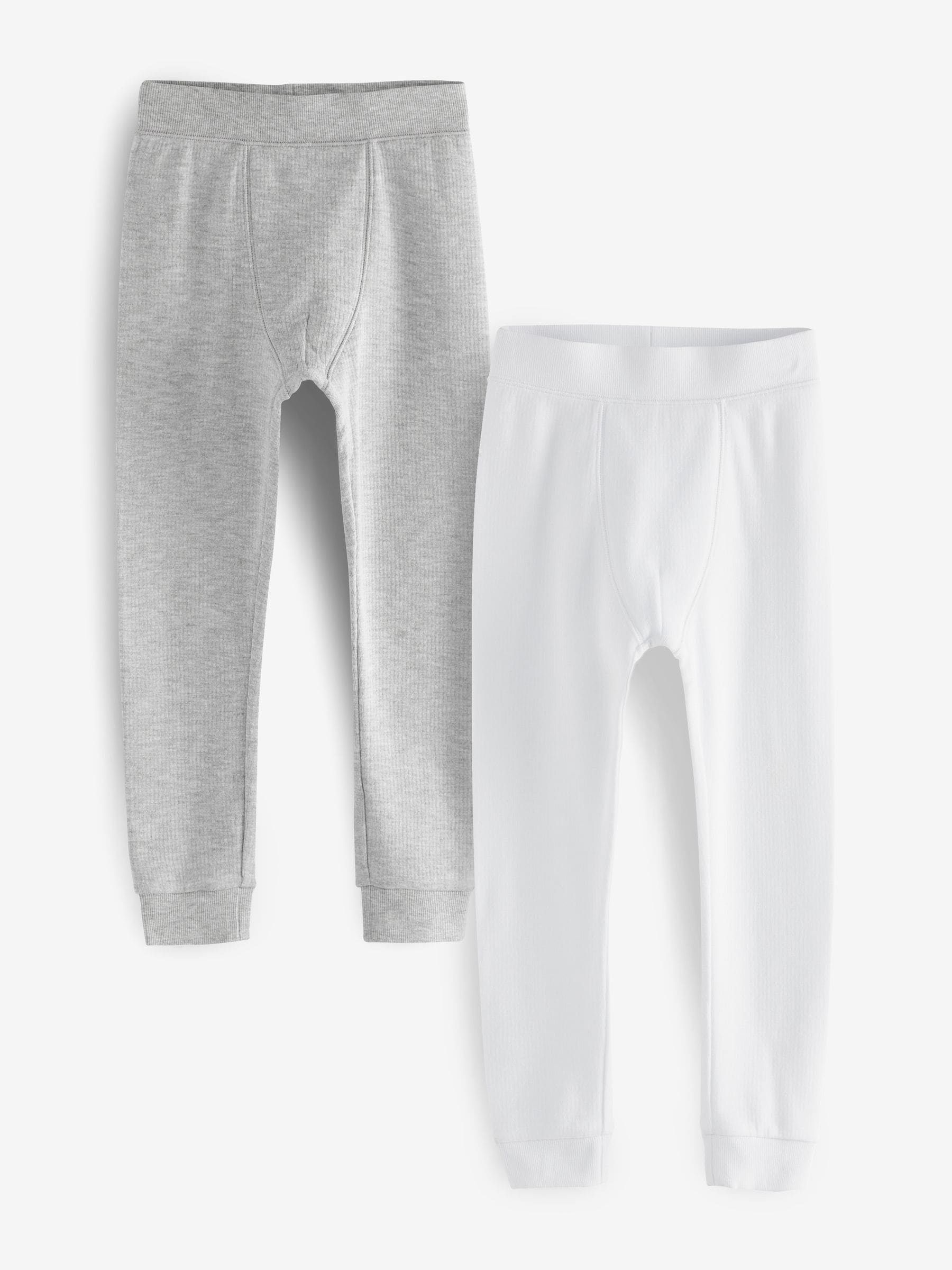 Grijs/wit - Verpakking van 2 thermische leggings (2-16 jr)