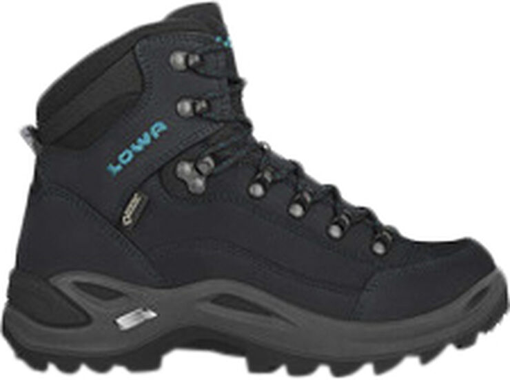 Lowa Lowa Renegade Mid GTX vandrestøvler, Asphalt/Turqoise Grå