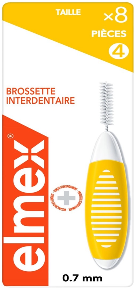 ELMEX Interdentalbürsten<br>8 Stück, 0.7mm, gelb