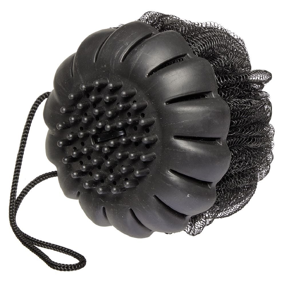 Fleur de douche exfoliante noire