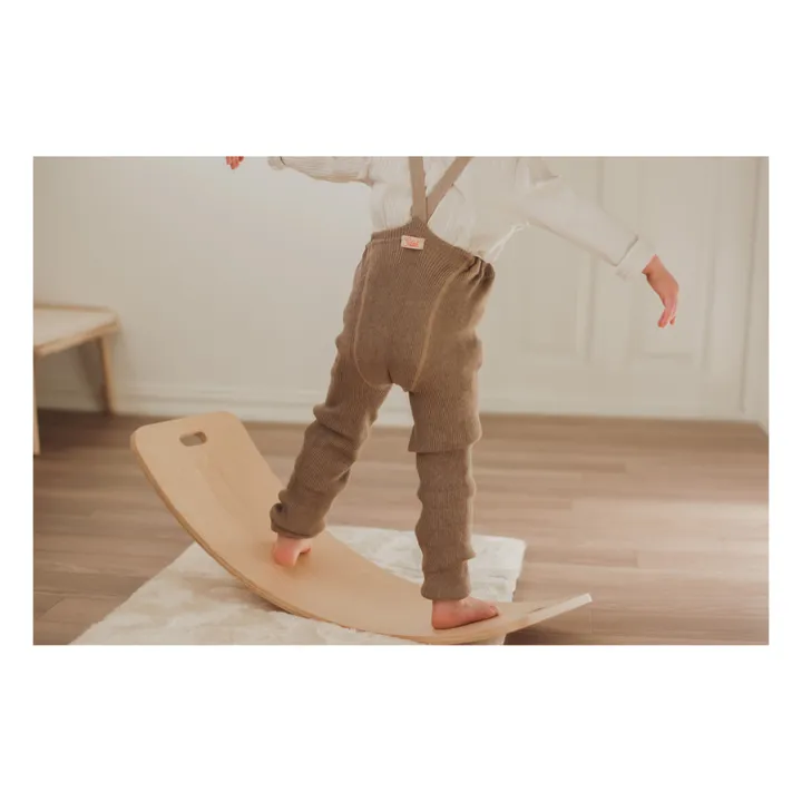Silly Silas Collant à Bretelles Coton Bio Double Epaisseur | Sable