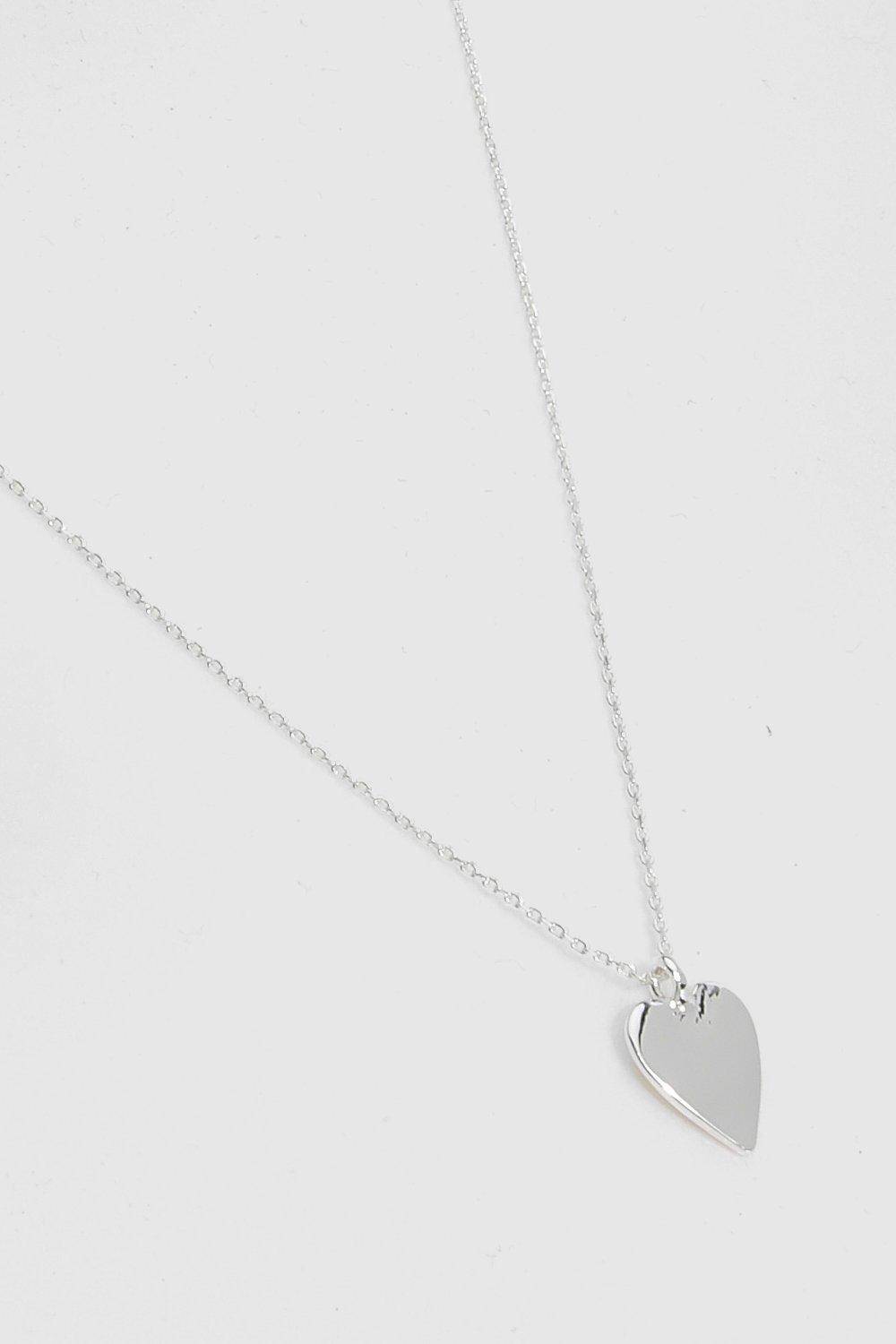 boohoo Collier cœur argenté